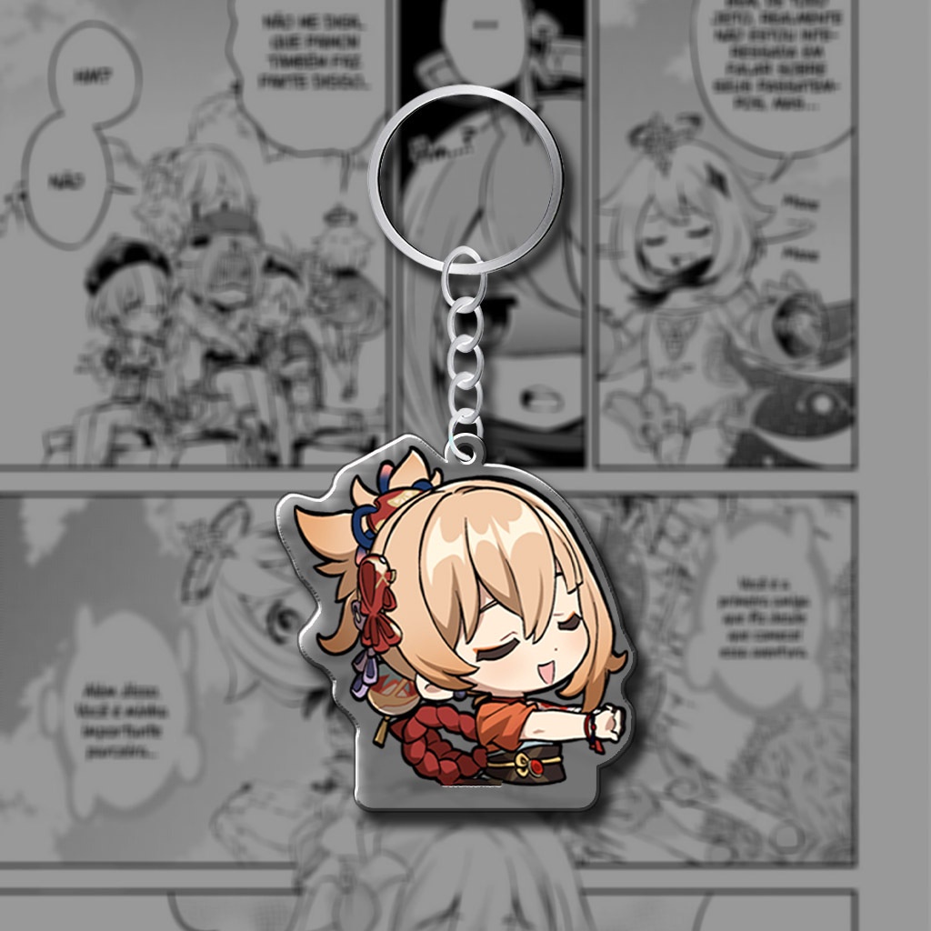 Móc khóa anime yoimiya Genshin impact mica in hình nhân vật trang trí túi xách balo làm quà