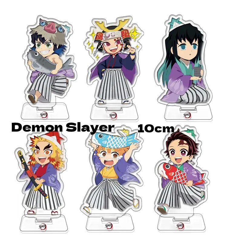 Mô hình Standee Kimetsu No Yaiba Tanjirou Nezuko Zenitsu Inosuke Giyuu Rengoku Phụ kiện trang trí để bàn góc học tập