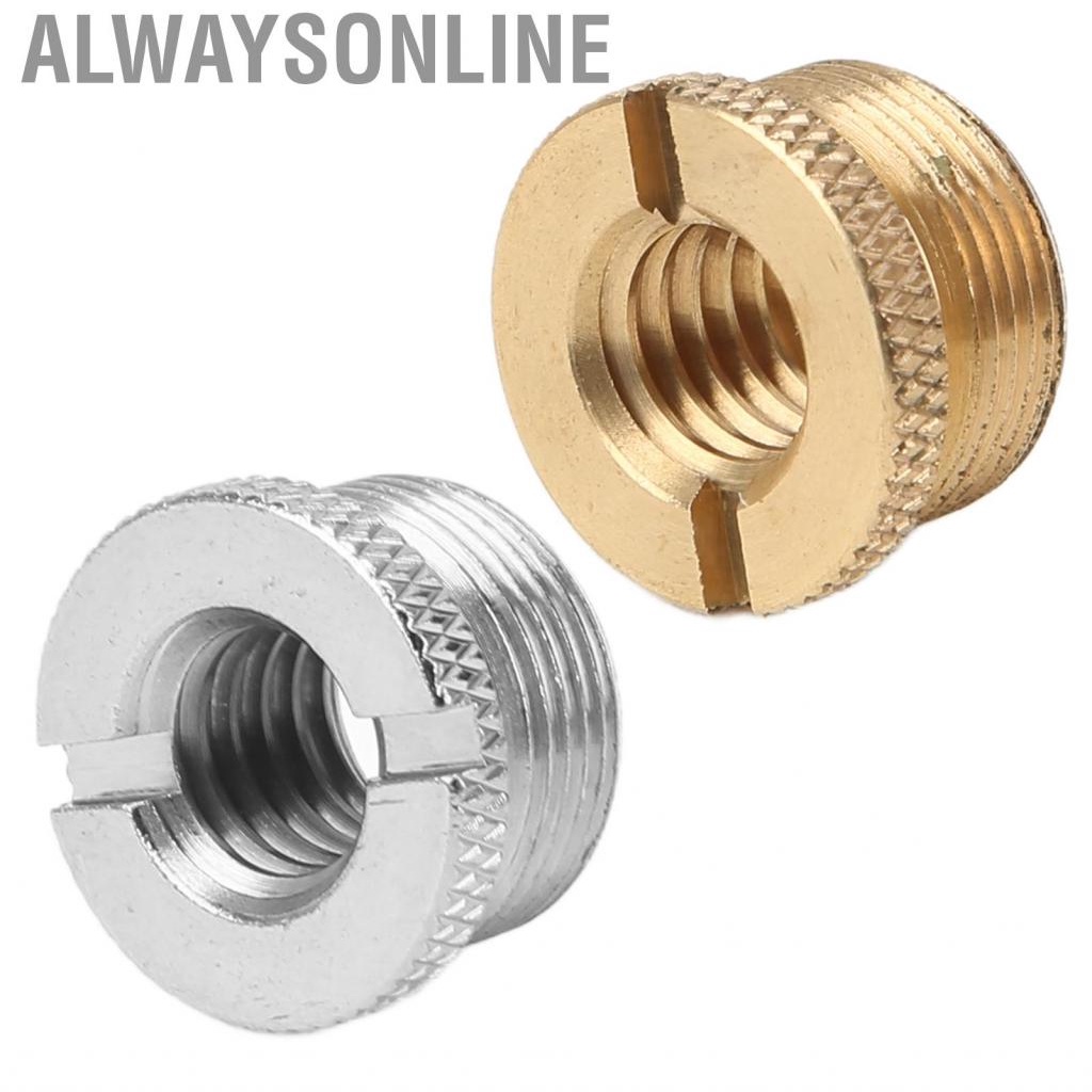 Alwaysonline 3/8in Female To 5/8in Male Mic Screw 3/8 Inch 5/8 Adapter Durable Clear Copper for Microphone Stand