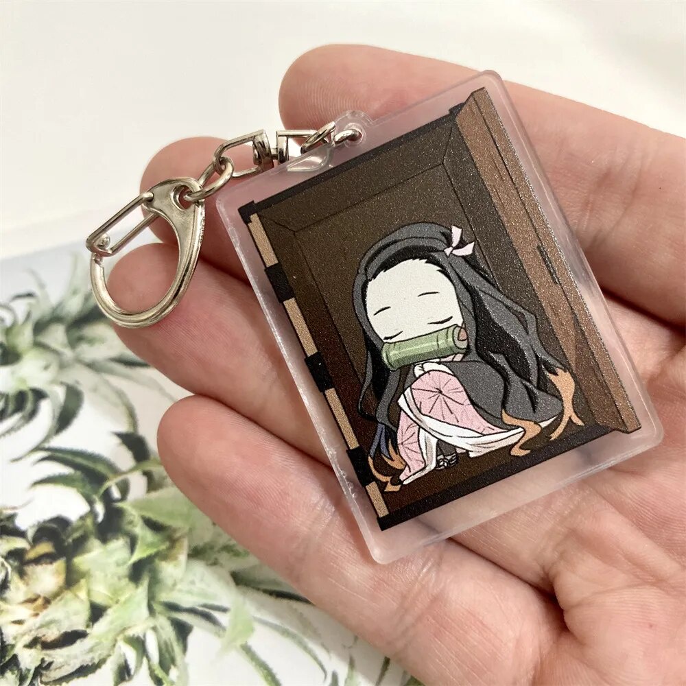 Móc khóa Kimetsu No Yaiba Demon Slayer Thanh gươm diệt quỷ Cute Anime Nezuko Phụ kiện trang trí túi xách Balo