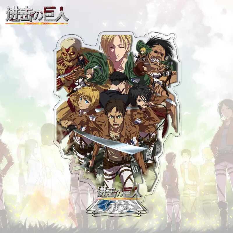 Mô hình Standee 15cm Attack On Titan Acrylic Levi Mikasa Eren 1 Phụ kiện trang trí để bàn góc học tập