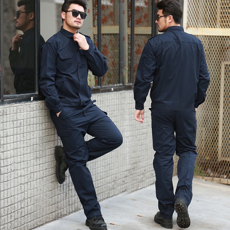 Bộ Đồ Bảo Hộ Lao Động Vải cotton Thoáng Khí Chống Mòn Thời Trang Xuân Thu Cho Nam