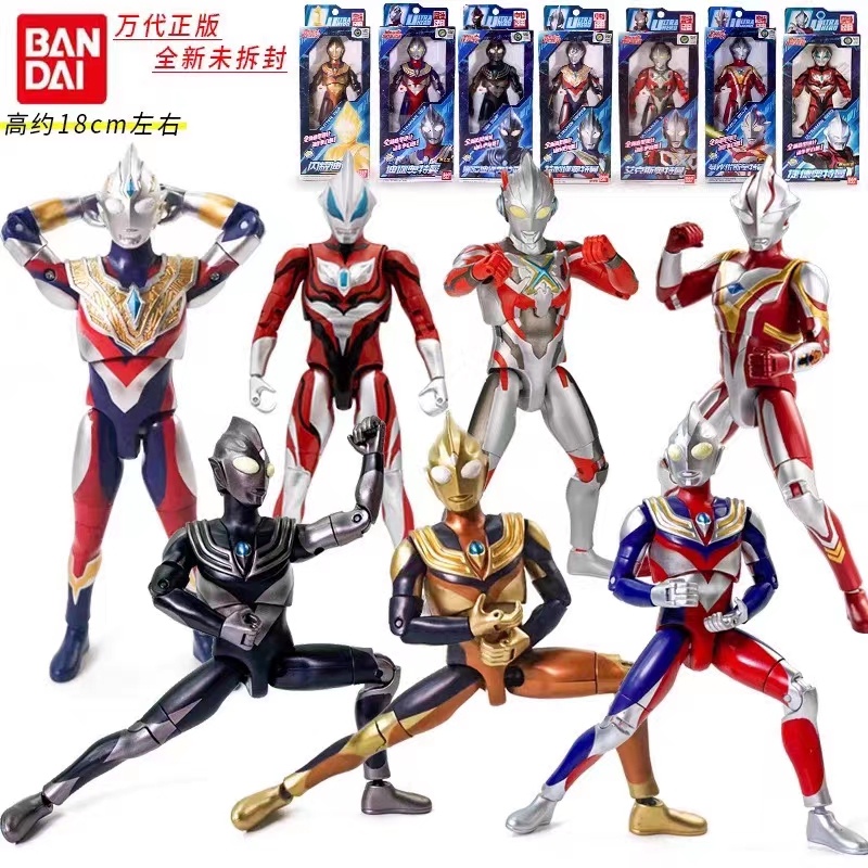 Ultraman Mô Hình Búp Bê Siêu Nhân Có Khớp Cử Động Độc ĐáoTặng ô tô
