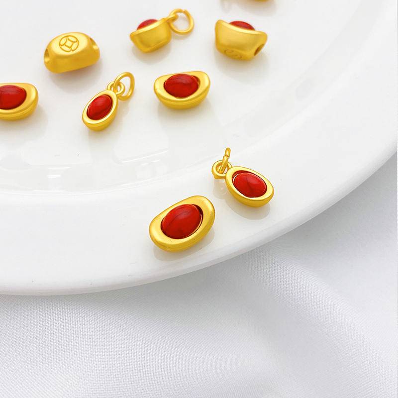 Mặt Dây Chuyền Hình Bầu Trời May Mắn Màu Vàng Kim Phong Cách Cổ Điển