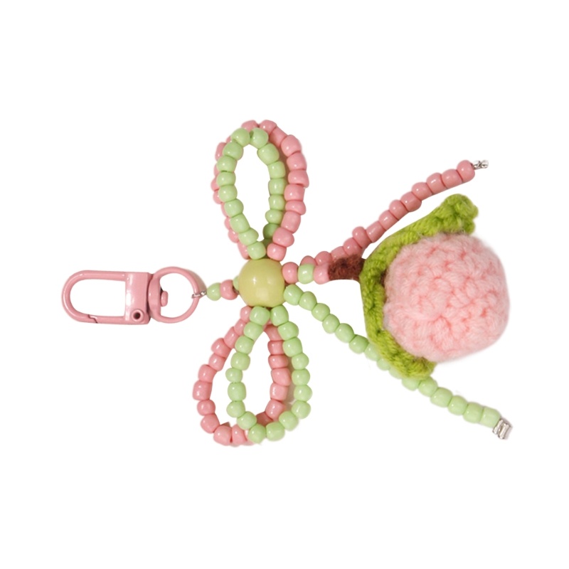 Omg Móc Khóa / Điện Thoại / Túi Xách Tai Nghe Trang Trí Hạt Cườm Thắt Nơ Thủ Công