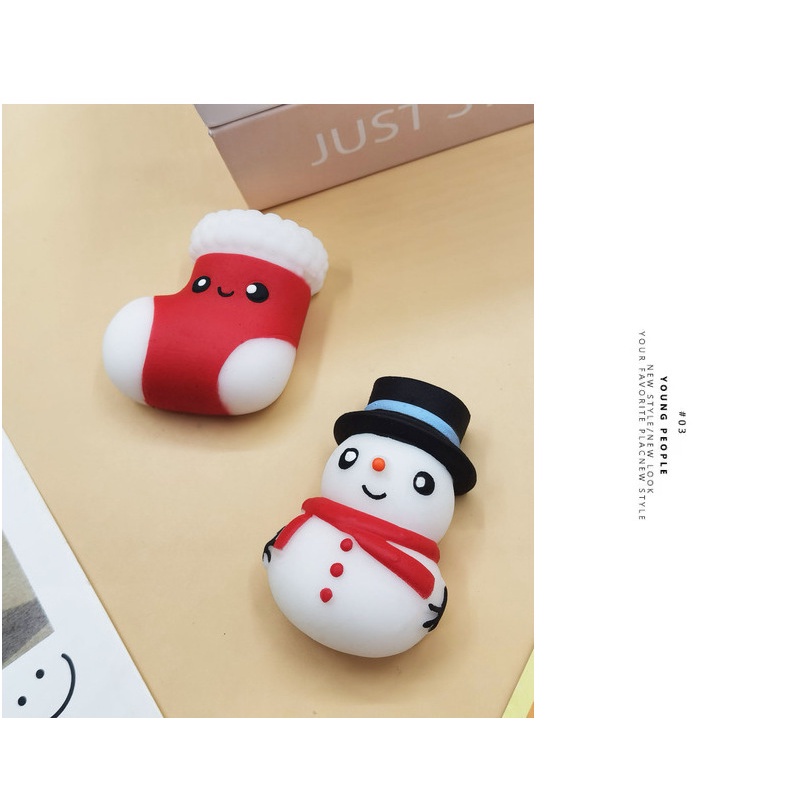 1 Đồ Chơi Squishy Hình Ông Già Noel Giúp Giảm Căng Thẳng