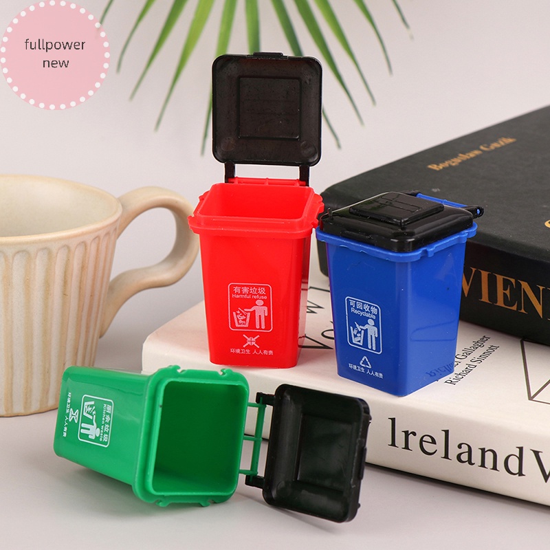 Fullpowernew Mô Hình Thùng Rác mini Tỉ Lệ 1: 12 Trang Trí Nhà Búp Bê