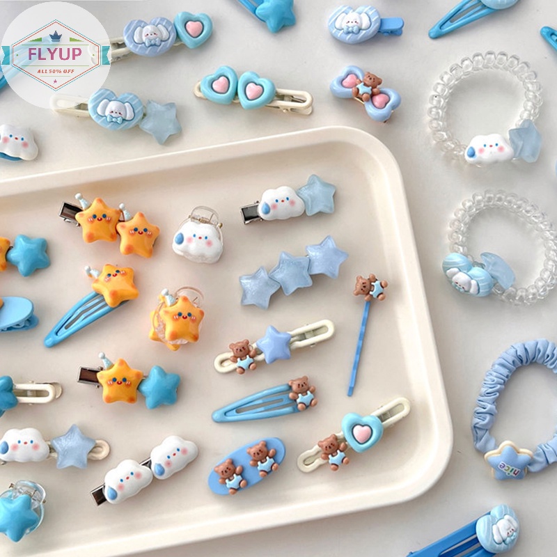 Flyup Kẹp Tóc Hình Đám Mây / Ngôi Sao / Đám Mây Dễ Thương Thời Trang Cho Bé Gái vn