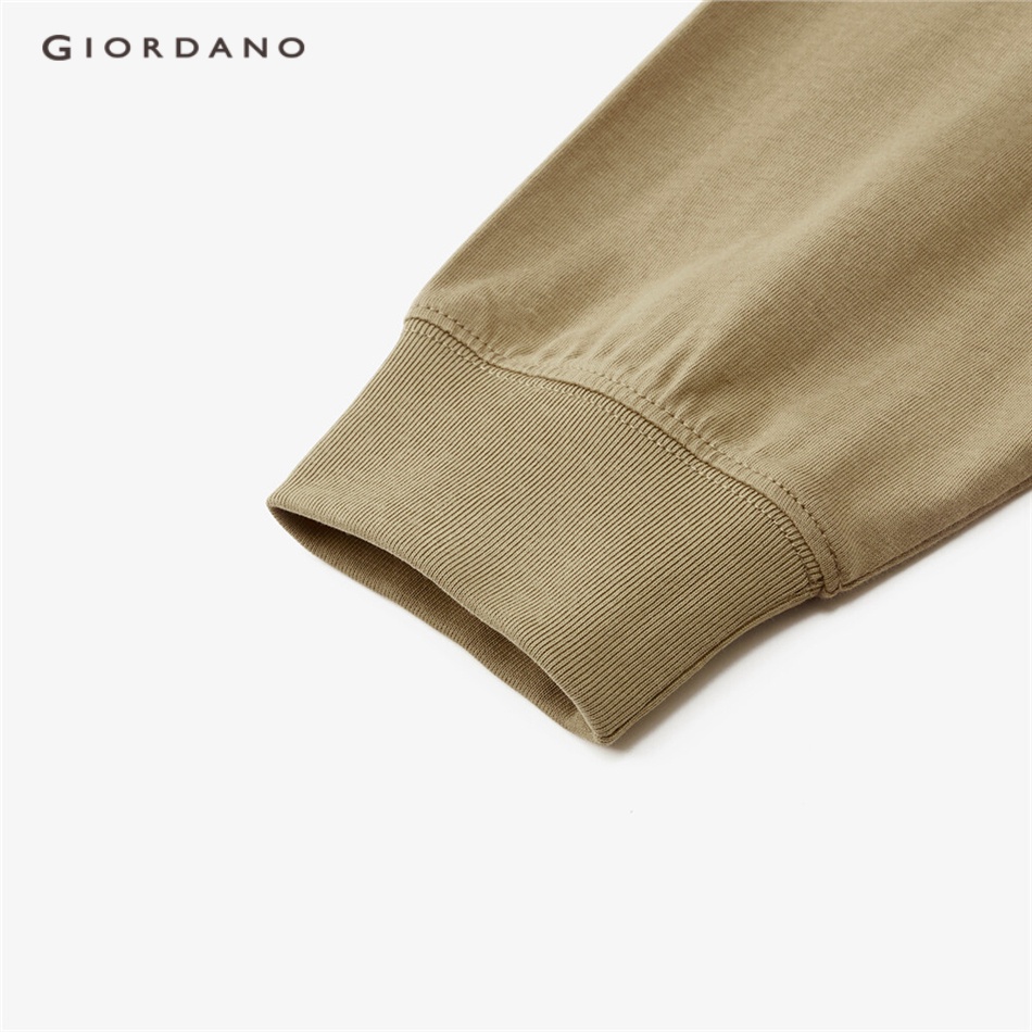 Áo thun Giordano 01022823 tay dài dáng rộng có 1 túi thời trang dành cho nam