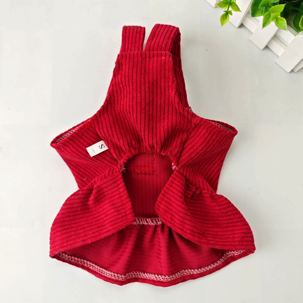 Đầm Vải Nhung Kẻ Không Tay Dễ Thương Dành Cho Thú Cưng