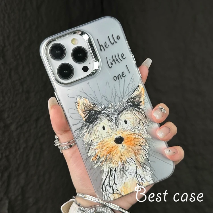 Ốp Điện Thoại Cứng In Hình Cún Hoạt Hình Cho iphone 15 14 13 12 11 pro max