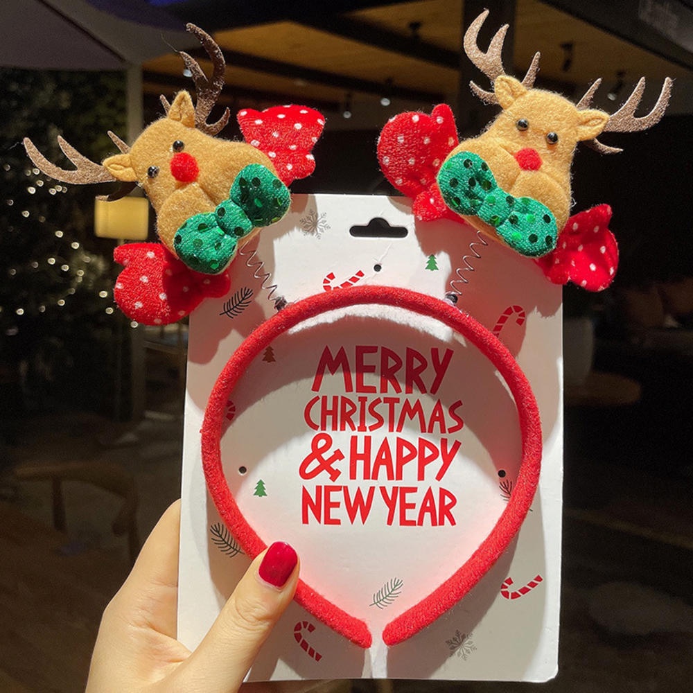 Băng Đô Cài Tóc Hình Sừng Tuần Lộc Giáng Sinh 2023