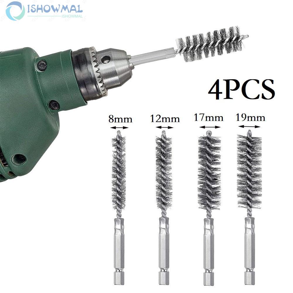 Cleaning Brush 4PCS 8-19mm Cleaning Tools Rust Cleaner Stainless Steel-New In 10-