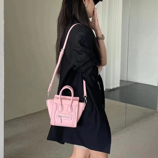 Túi Đeo Chéo Da Bò Hình Mặt Cười Có Cánh Thời Trang Cho Nữ777777