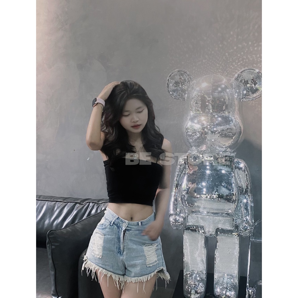 Gấu Bearbrick Đính Đá Bling bling 135cm  tặng thêm xe