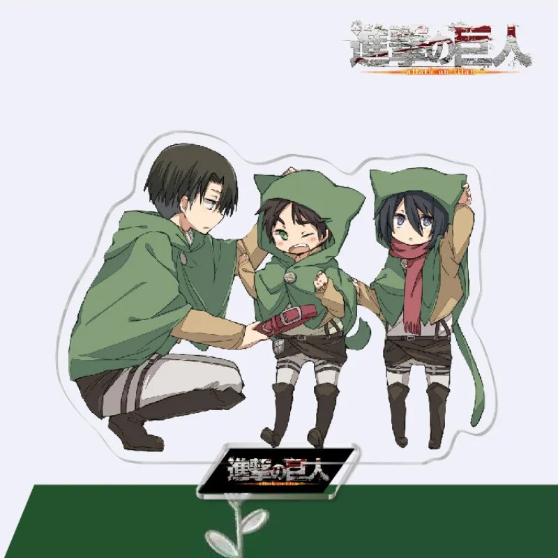 Mô hình Standee Hot Anime Attack on Titan Mikasa Ackerman Levi Ackermann Phụ kiện trang trí để bàn góc học tập