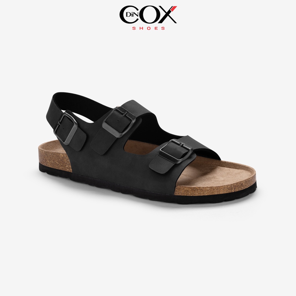 Dép Birken đế trấu quai hậu nam nữ thời trang DC 04 Black Dincox