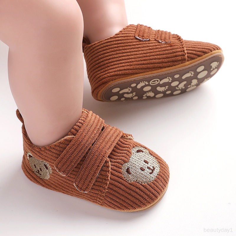 Giày Đế Mềm Chống Trượt Họa Tiết Sọc Thời Trang Xuân Thu Cho Bé