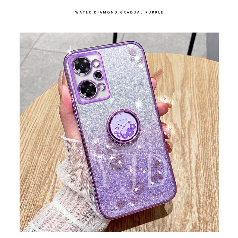 Bao Da Điện Thoại Chống Sốc Họa Tiết Hoa Hồng Cho oppo reno 9a Ốp
