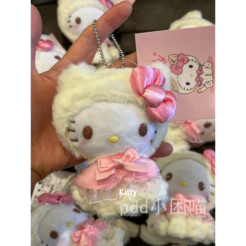 SANRIO  Móc Khóa Hình hello kitty Nhồi Bông Nhỏ Nhắn Đáng Yêu Trang Trí Túi Xách / Balo Đi Học