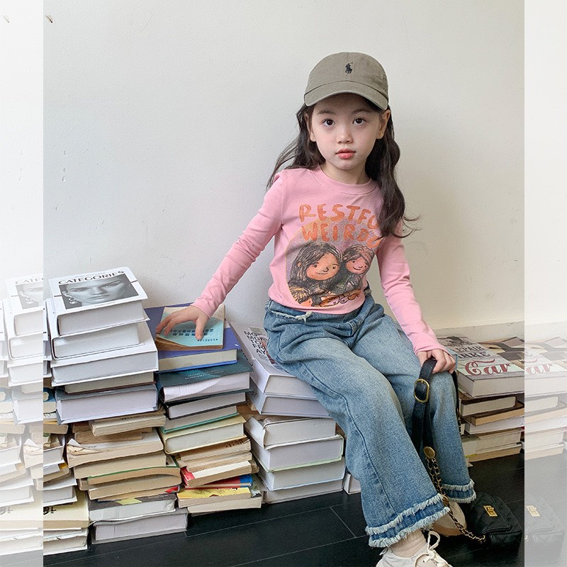 ÁO THUN CROTOP DÀI TAY IN HÌNH ĐÁNG YÊU CHO BÉ- HÀNG QCCC