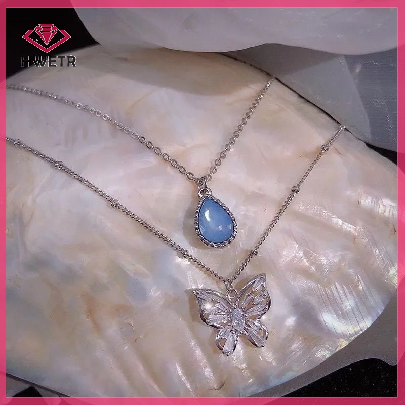 Vòng Cổ choker Hai Lớp Mặt Hình Ngôi Sao Mặt Trăng Phong Cách Hàn Quốc Cho Nữ