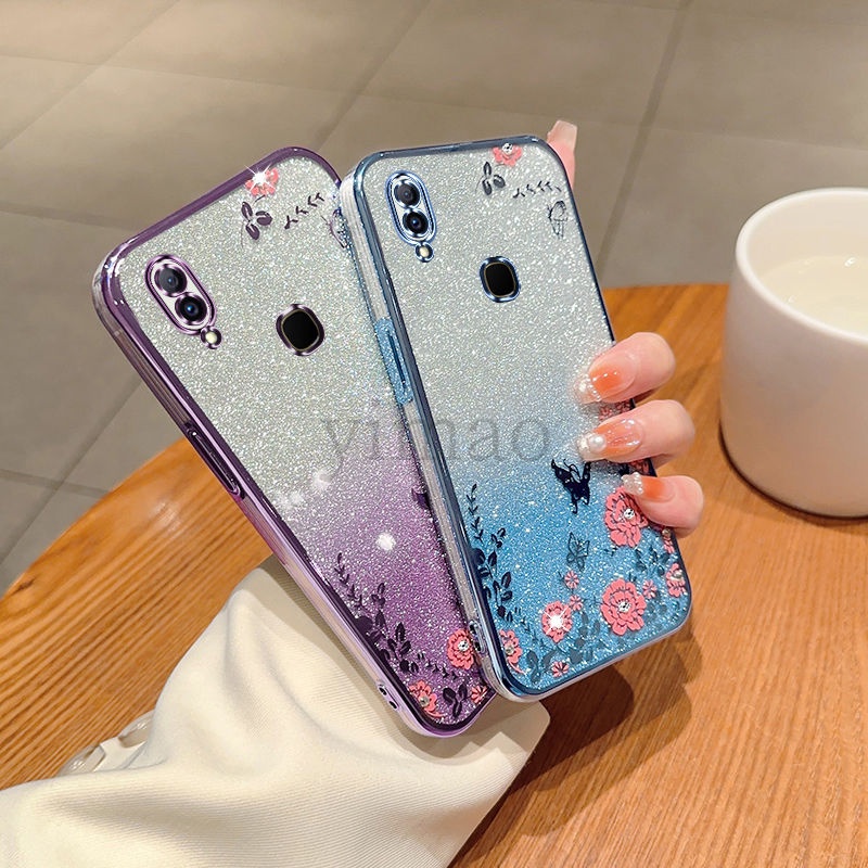 Ốp Điện Thoại tpu Silicon Mềm Chống Sốc Phối Kim Tuyến Cho vivo 1811 1816 1817 1810 1807 1814 1806 1820 1929 y1s