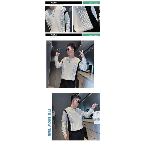 Thời Trang Áo Nỉ Dài Tay Phong Cách Hàn Quốc Dành Cho Nam