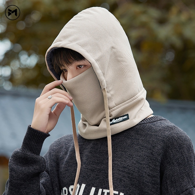 Mũ Trùm Đầu Bằng cotton Giữ Ấm Bảo Vệ Tai Và Khăn Choàng Chống Gió Mùa Đông Cho Nam Và Nữ Khi Lái Xe Điện Leofeng.