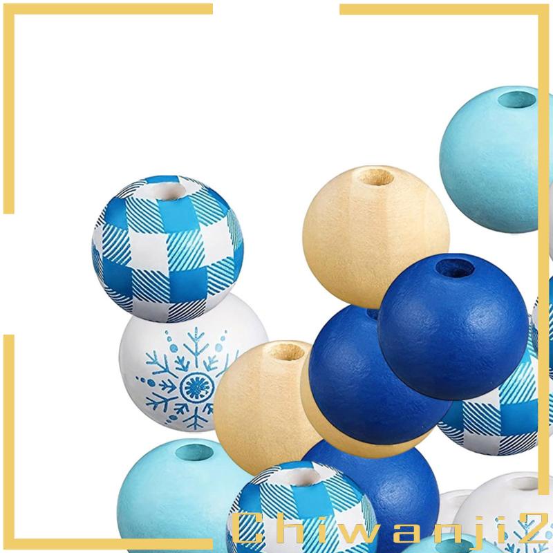 Bộ 50 Hạt Gỗ Tròn Trang Trí