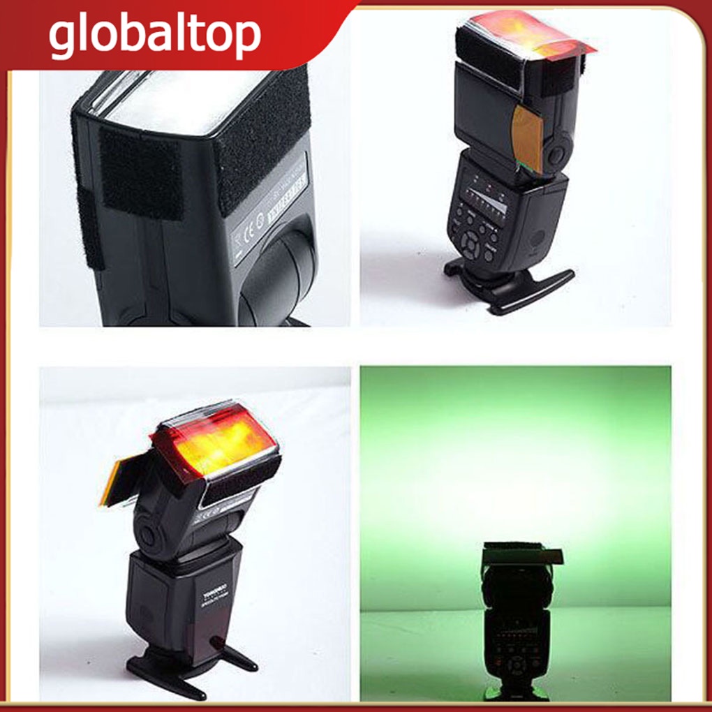 Set 1 / 3 12 Tấm Lọc Ánh Sáng Màu Sắc Dành Cho Đèn flash Máy Ảnh