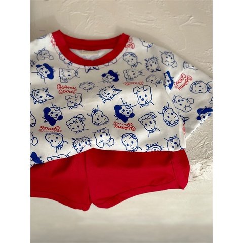 Bộ Áo Thun Ngắn Tay In Hoạt Hình + Quần short Thời Trang Mùa Hè Hàn Quốc Cho Bé