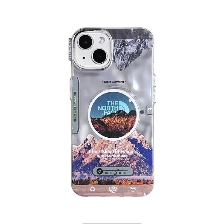 Ốp Điện Thoại acrylic Cứng In Hình Núi Tuyết Cho iphone 11 12 13 14 15 pro max