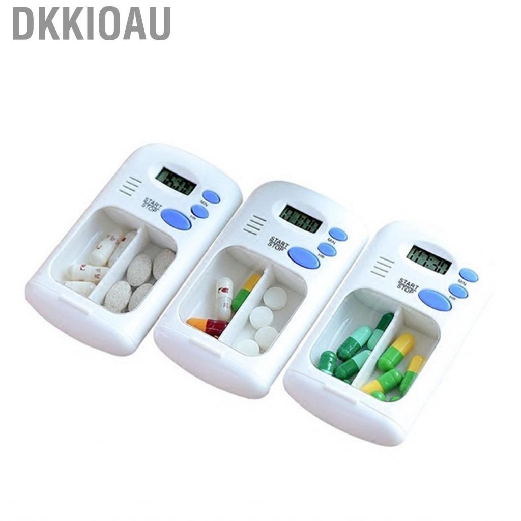 Dkkioau Container  Easy To Carry Transparent Window Strong Sealing Portable Storage Box Daily Alarms for Old People Office