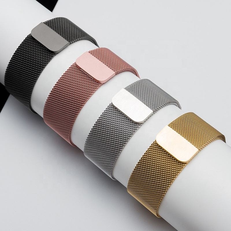 Dây đeo đồng hồ Milan cho đồng hồ thông minh Dây Đeo Màu Trơn Cho  iwatch 7/SE/6/5/4/3/2 Kích Thước 38/42/45/49mm
