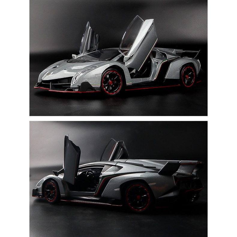 Mô hình 1:24  siêu xe ô tô, mô hình đồ chơi xe lamborghini kèm hôp quà cao cấp tặng oto