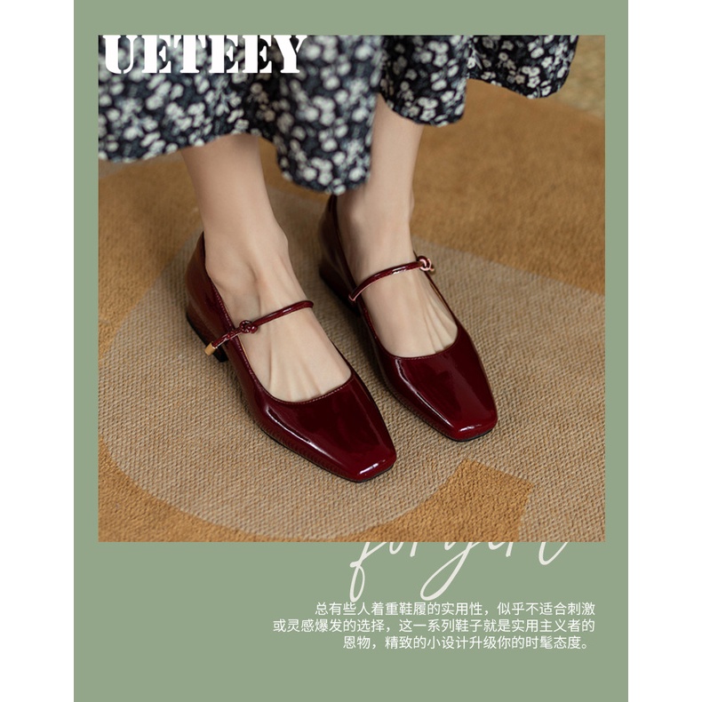 UETEEY giày búp bê Đẹp mắt Đế êm Mềm mại Thiết kế độc đáo FBL23903B7 42Z231020