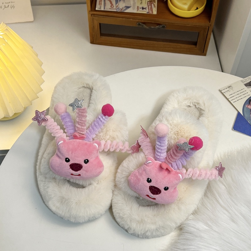 Dép Bông Đi Trong Nhà Hình Chú Hề Hoạt Hình Dễ Thương Thời Trang Thu Đông Cho Nữ