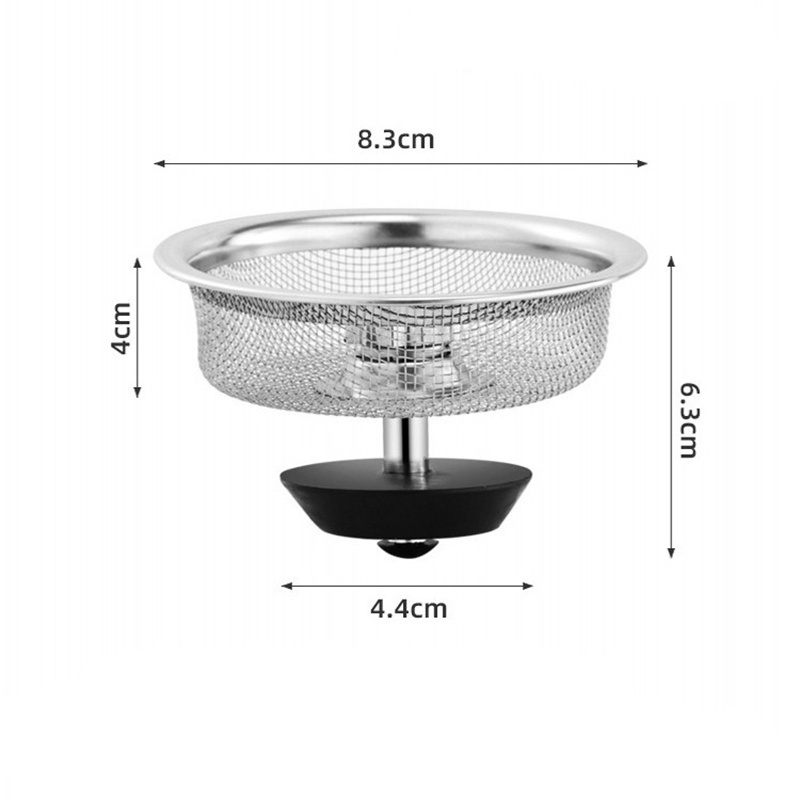 PVN61545 Nắp Lọc Rác Bồn Rửa Chén Bằng Thép Không Gỉ Tiện Dụng Cho Nhà Bếp/ Phòng Tắm