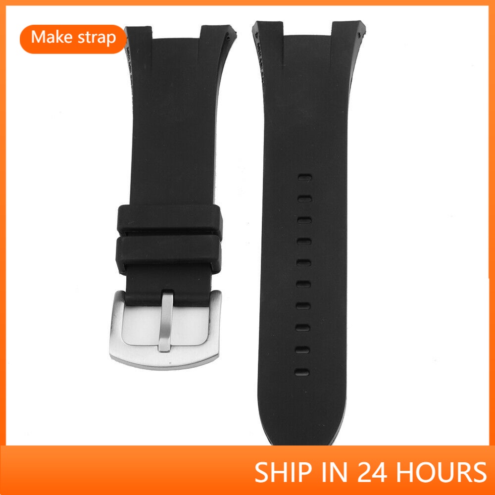 Dành cho dây đeo đồng hồ cao su màu đen Armani Exchange AX1042 AX1050 AX114 31mm Armani Exchange AX1