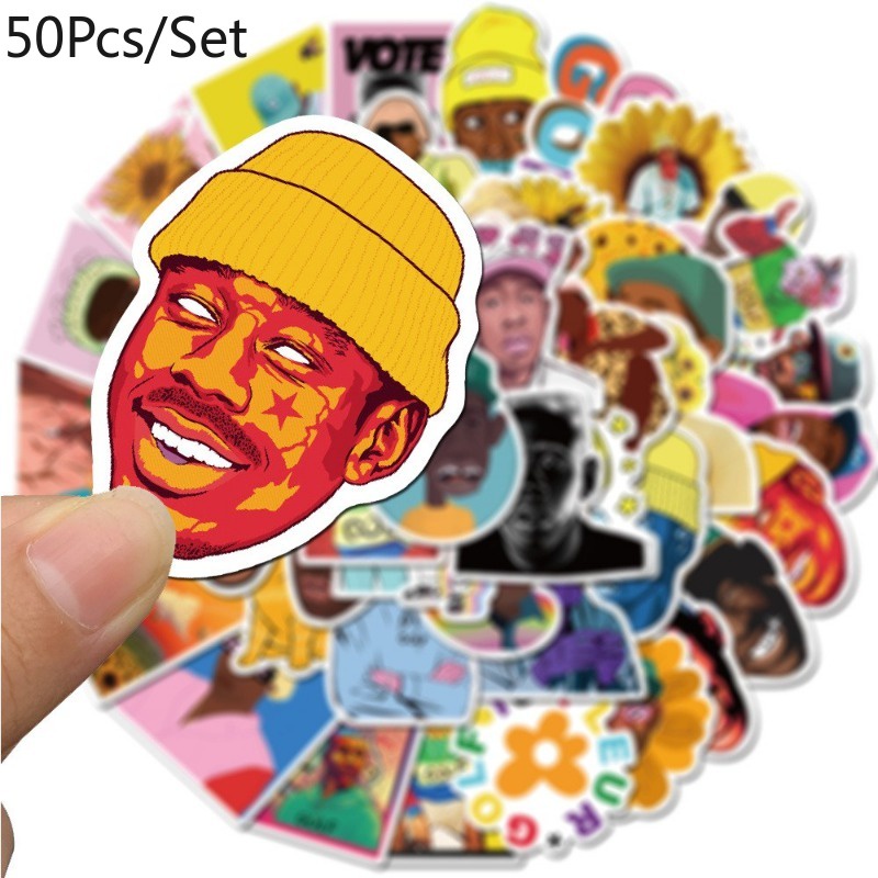 Bộ 50 Miếng Dán Chống Thấm Nước Hình tyler the creator Độc Đáo