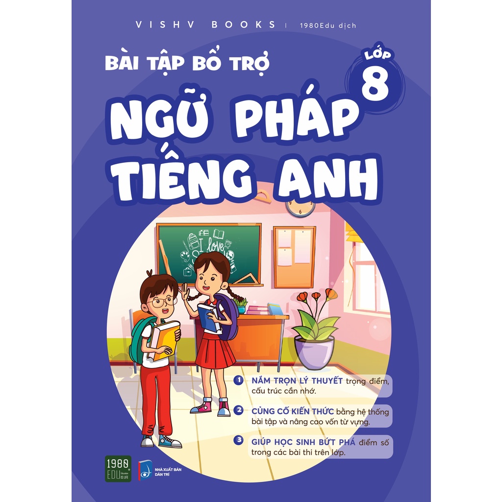 Sách - Bài tập bổ trợ ngữ pháp tiếng Anh lớp 8 - VISHV Books