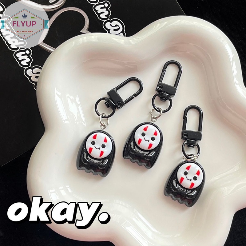 Flyup Mặt Dây Chuyền resin Hình Vô Diện Hoạt Hình Dễ Thương Vui Nhộn Trang Trí Móc Khóa / Ba Lô / Xe Hơi vn