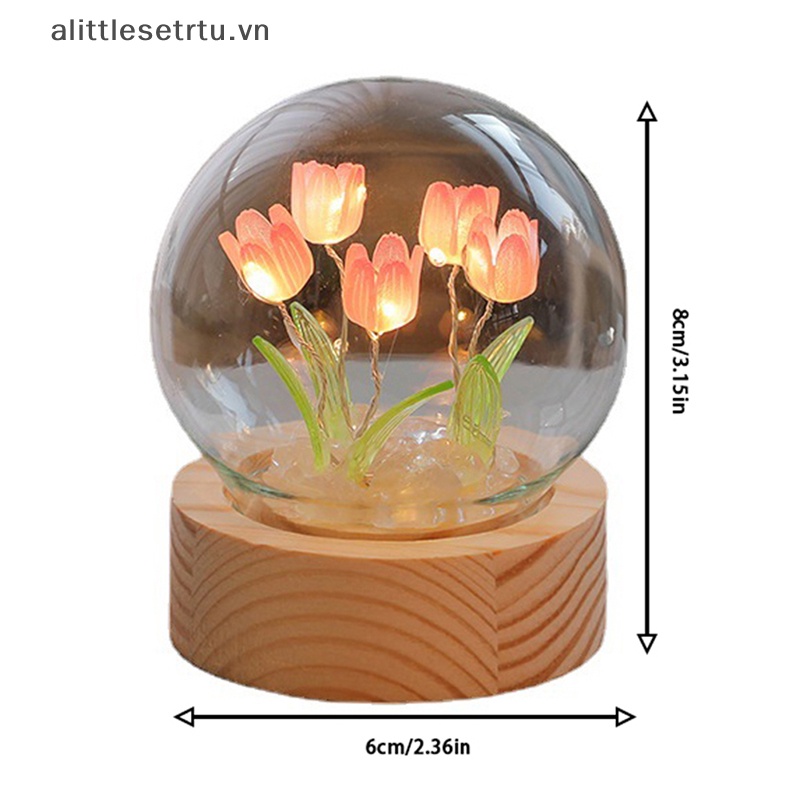 Alittlesetrtu Đèn Ngủ diy Hình Hoa tulip Sáng Tạo Dùng Làm Quà Tặng vn