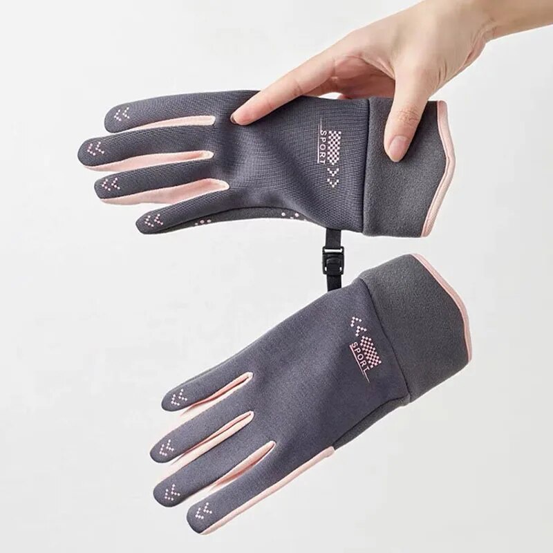 Găng Tay Lái Xe Chống Trượt Thời Trang Thu Đông Cho Nữ