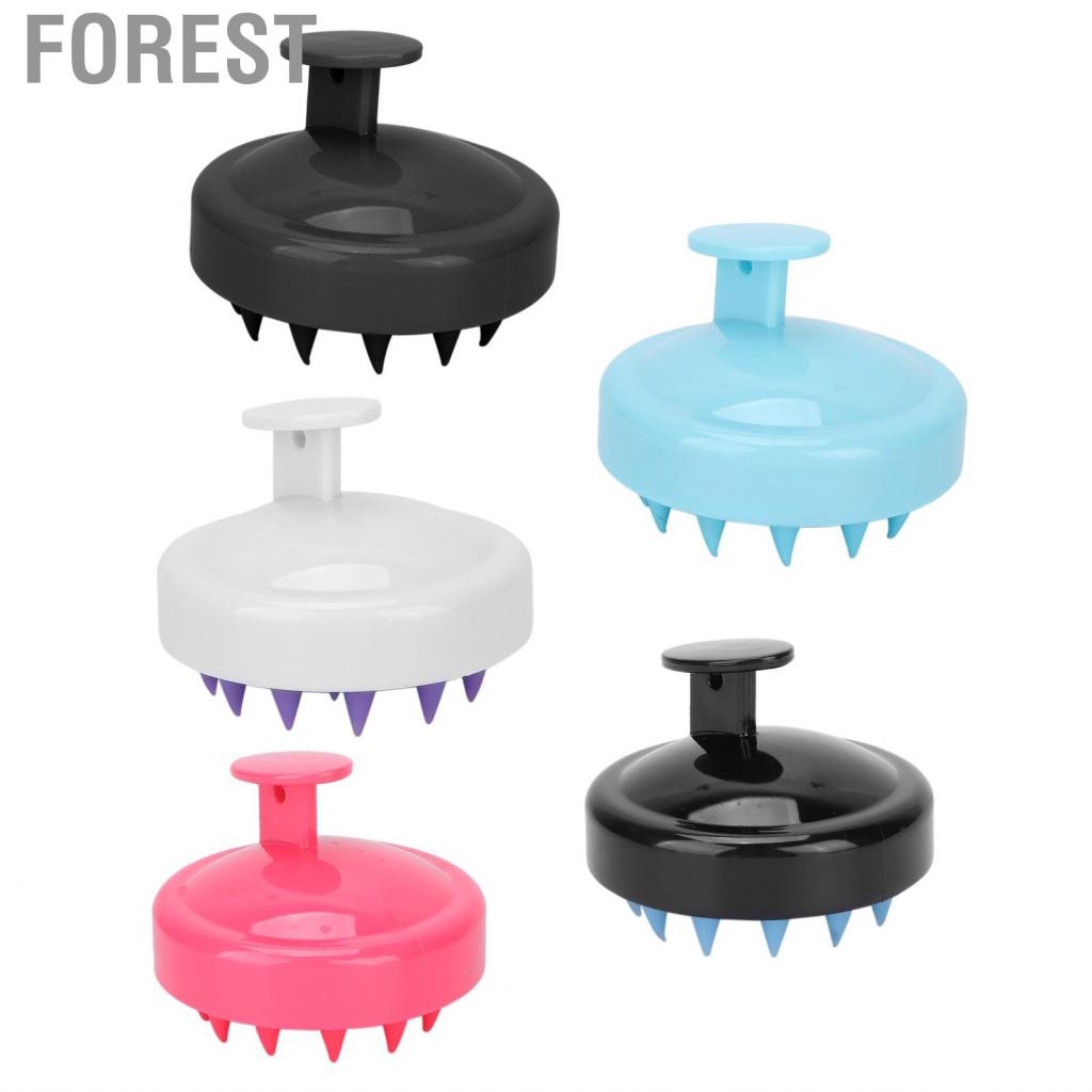 Forest Hair Scalp Brush Soft Silicone Bristles Shower  Scrubber