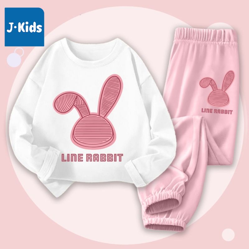Đồ bộ thu đông cho bé trai bé gái J-Kids bộ thun dài tay cho bé chất thun cotton in hình độc đáo BDRB33