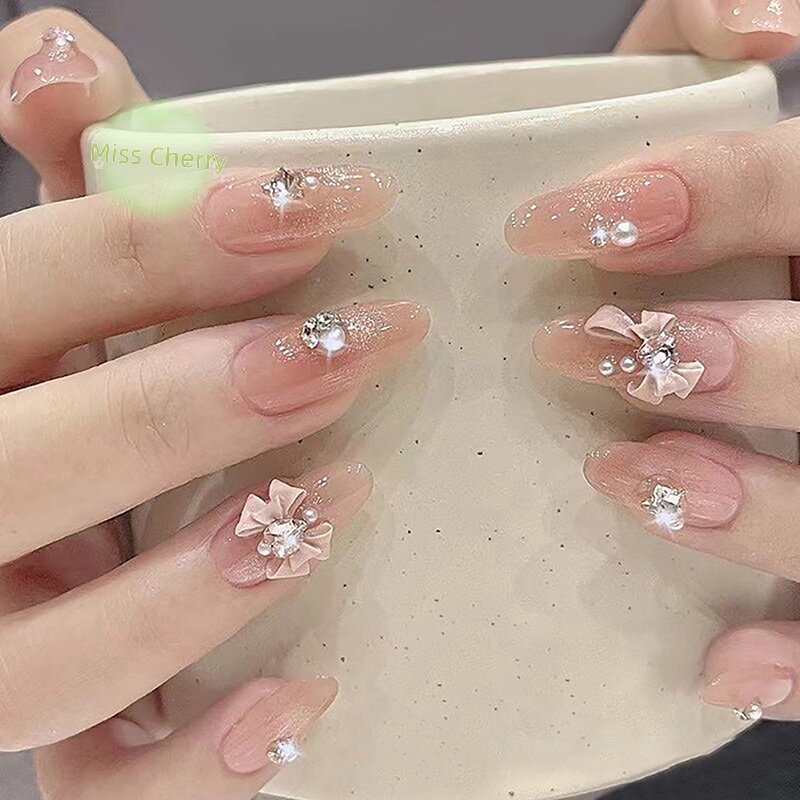 Set 10 Hạt Nhựa resin Hình Nơ 3d Đính Đá Trang Trí Móng Tay Nghệ Thuật