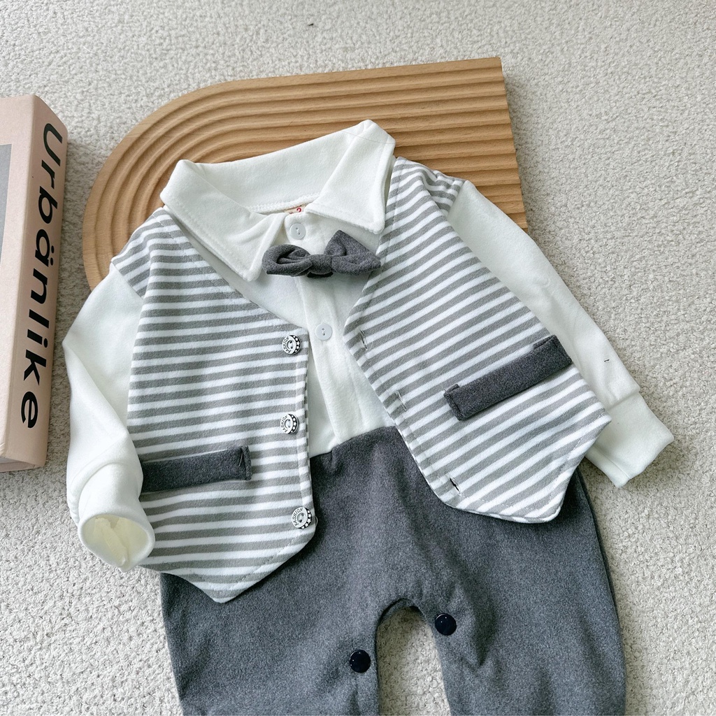Bộ body dài tay bodysuit áo liền quần bộ đồ liền thân Babyshop88 cho bé trai bé gái M27.10.23-1