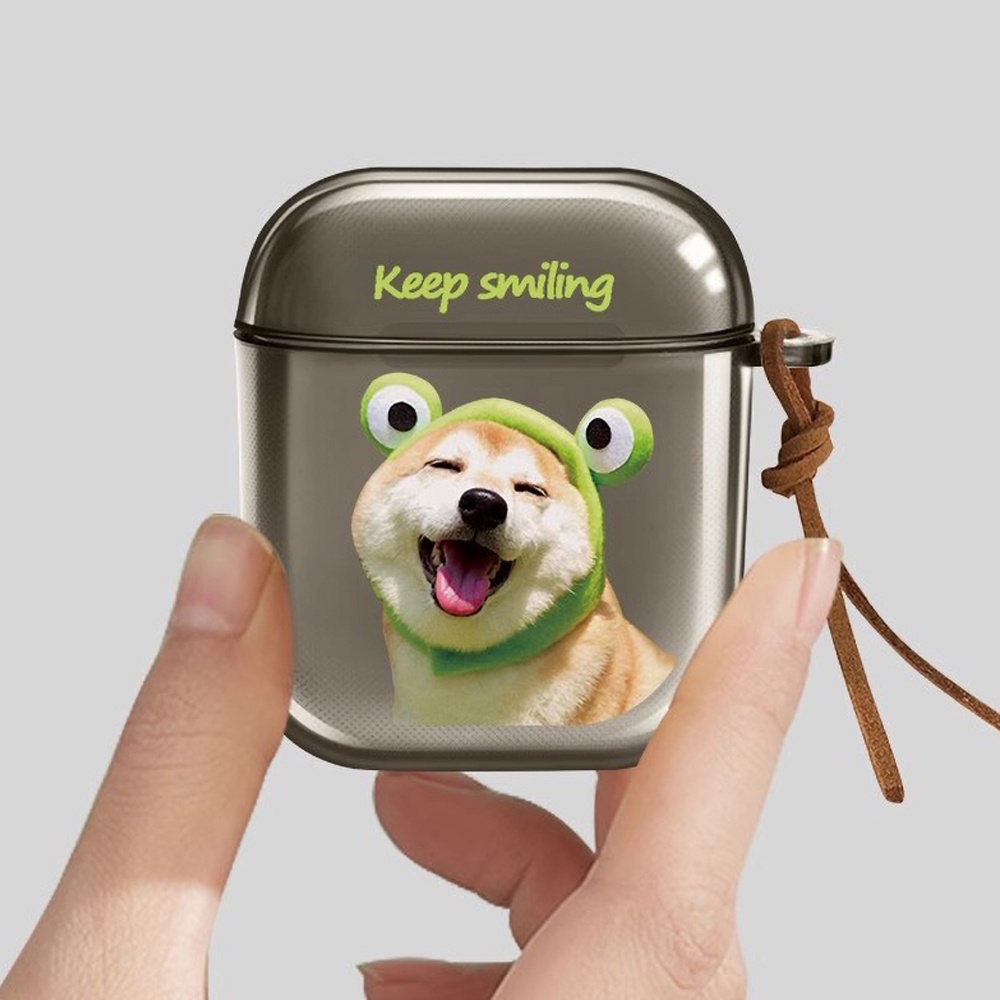Vỏ Bảo Vệ Hộp Sạc Tai nghe không dây airpods 1 2 3 pro pro 2 Hình Chú Chó Đeo Mặt Nạ Sáng Tạo